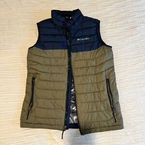 Columbia Navy and Olive Puffer Vest